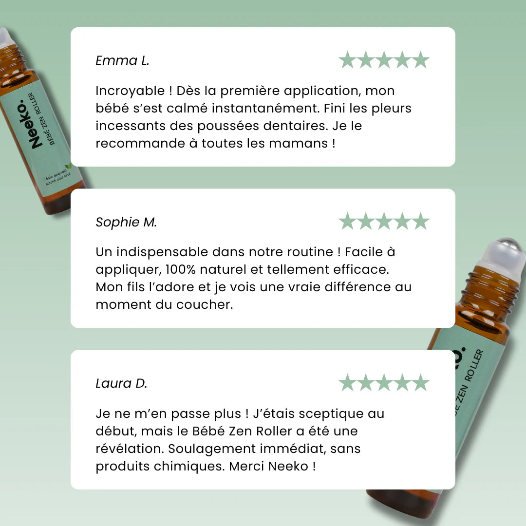Bébé Zen Roller - Rouleau Apaisant pour les Poussées Dentaires