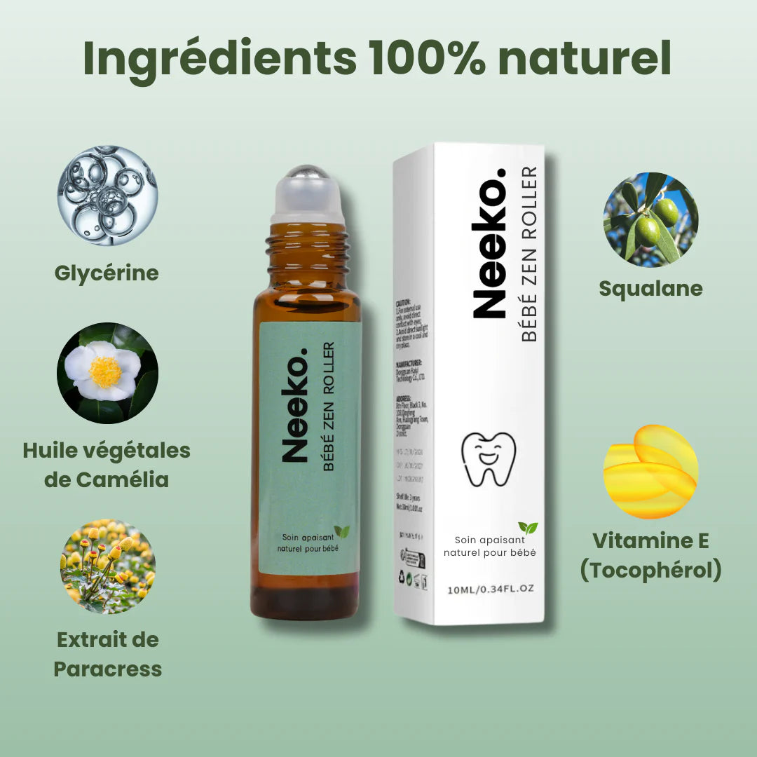 Bébé Zen Roller - Rouleau Apaisant pour les Poussées Dentaires
