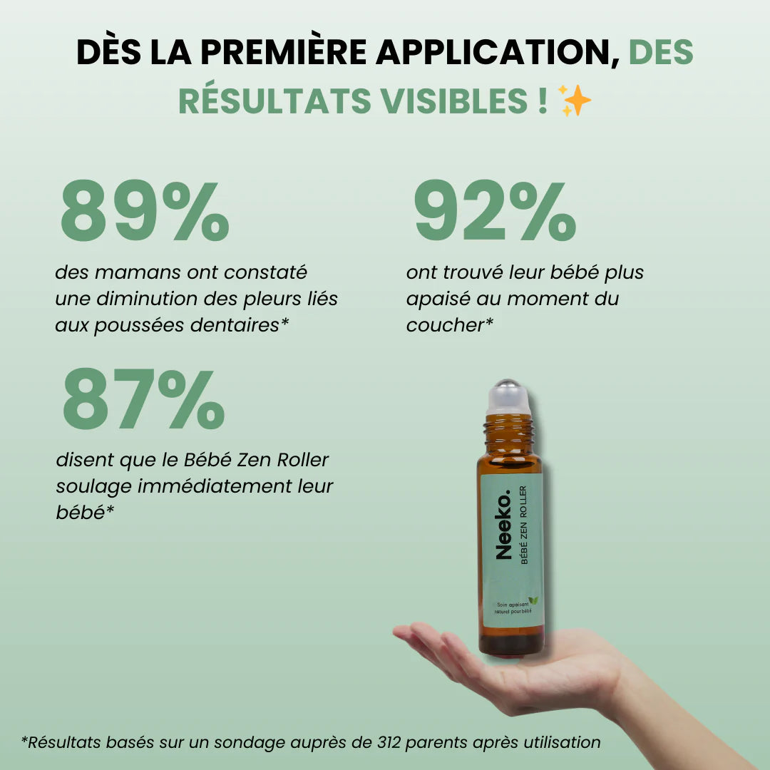 Bébé Zen Roller - Rouleau Apaisant pour les Poussées Dentaires